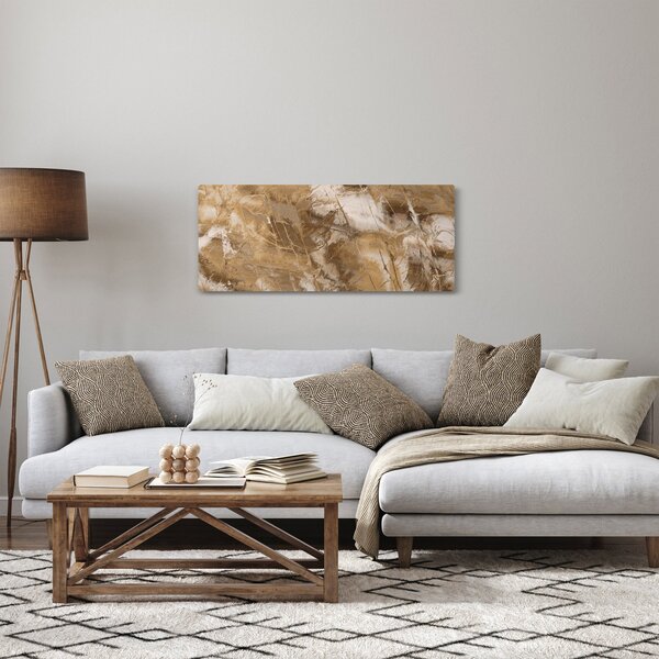 Obraz - Hnedá abstrakcia (120x50 cm)
