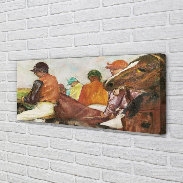 Obraz canvas Džokeji - Edgar Degas 120x60 cm