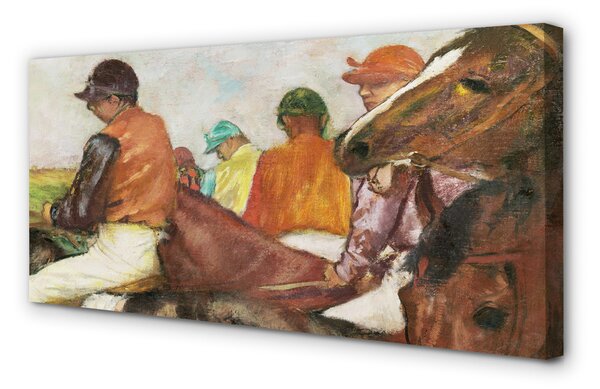 Obraz canvas Džokeji - Edgar Degas 120x60 cm