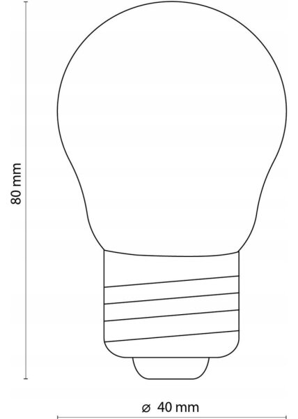 LED žiarovka AMBER G45 E27/4,5W/230V 2200K