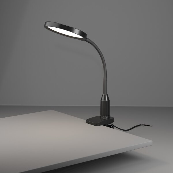 Eglo 902174 - LED stmievateľná lampa s klipom LAURO LED/5,5W/230V 2700/4000/6500K čierna