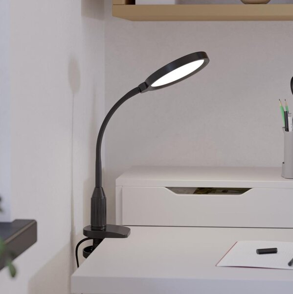 Eglo 902174 - LED stmievateľná lampa s klipom LAURO LED/5,5W/230V 2700/4000/6500K čierna