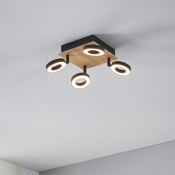 Eglo 901205 - LED bodové svietidlo RIELVES 4xLED/4,2W/230V čierna/hnedá