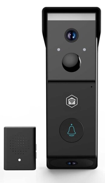 Nedis WIFICDP31BK-Videozvonček so senzorom 4400 mAh 2x Full HD 1080p IP54 Wi-Fi Tuya