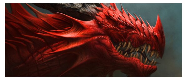 Obraz - Drak (120x50 cm)