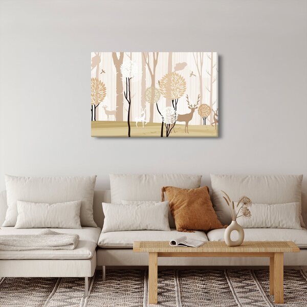 Obraz - Ilustrovaný les (90x60 cm)