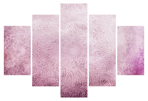 Obraz - Mandala v ružovej stene (150x105 cm)