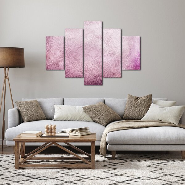 Obraz - Mandala v ružovej stene (150x105 cm)