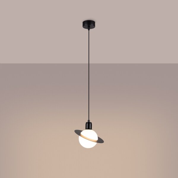 Sollux SL.1358 - Luster na lanku HYPERION 1xG9/8W/230V čierna