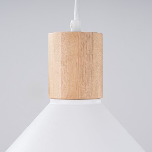 Sollux SL.1319 - Luster na lanku JAGA 1xE27/15W/230V pr. 30 cm biela