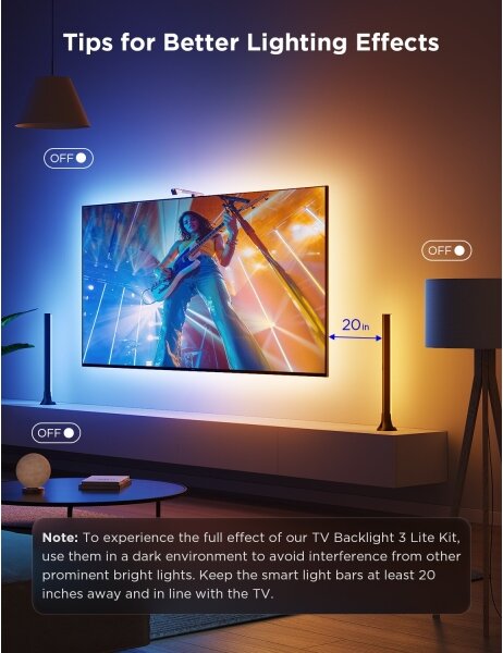 Govee - SADA 2x Backlight TV 55-65" SMART LED podsvietenie RGBICW Wi-Fi