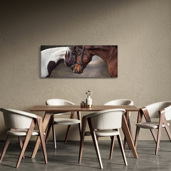 Obraz - Zamilované kone (120x50 cm)