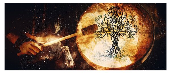 Obraz - Tajomný strom života (120x50 cm)