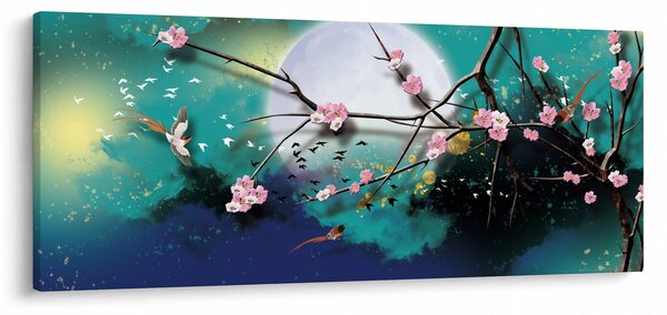 Obraz - Strom, grafika (120x50 cm)