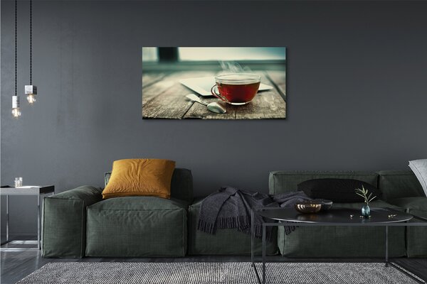 Obraz canvas Ohrievať lyžičku čaju 125x50 cm