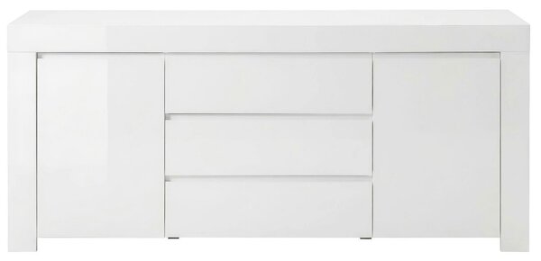 ŠIROKÁ KOMODA, biela s vysokým leskom, 190/84/50 cm MID.YOU - Online Only drobný nábytok, Online Only