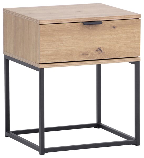 NOČNÝ STOLÍK, čierna, farba duba, 42,5/52/38,5 cm Boxxx - Online Only spálne, Online Only