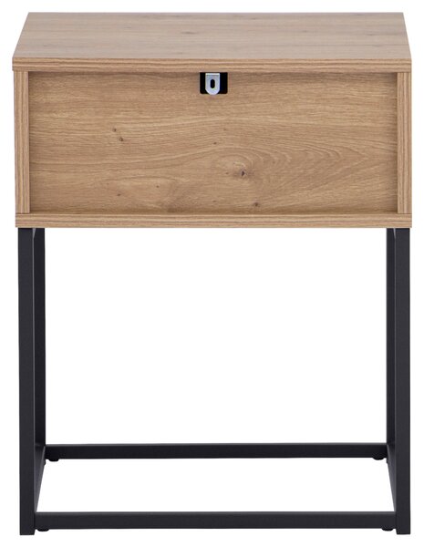 NOČNÝ STOLÍK, čierna, farba duba, 42,5/52/38,5 cm Boxxx - Online Only spálne, Online Only