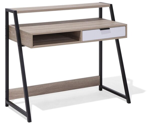 Písací stôl 100x50 cm Candra (svetlé drevo). Akcia -11%. Vlastná spoľahlivá doprava až k Vám domov. 1035565