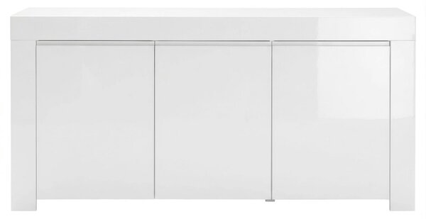 ŠIROKÁ KOMODA, biela s vysokým leskom, 160/84/50 cm MID.YOU - Online Only drobný nábytok, Online Only