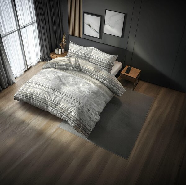 POSTEĽNÁ BIELIZEŇ, flanel, taupe, 140/200 cm Esposa - Obliečky & plachty