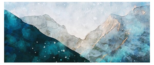 Obraz - Kresba hôr (120x50 cm)
