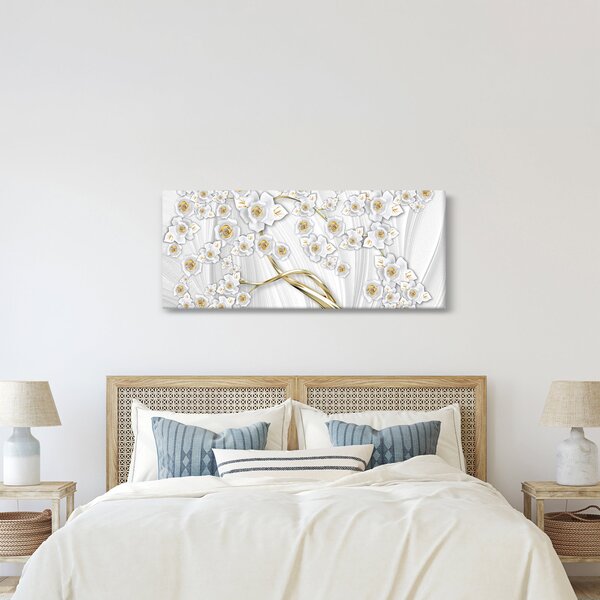 Obraz - Strom so zlatým dekorom (120x50 cm)