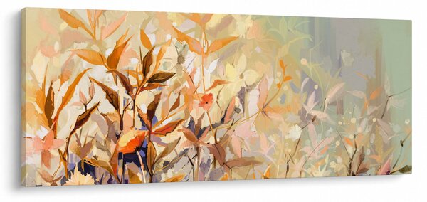 Obraz - Maľované rastliny (120x50 cm)