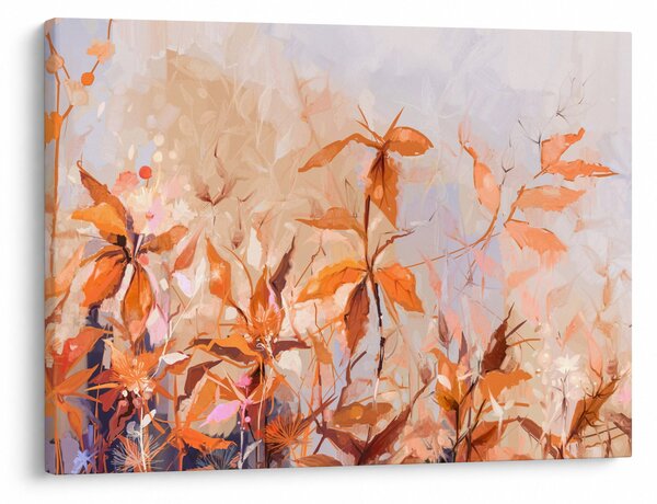 Obraz - Maľované kvety (70x50 cm)