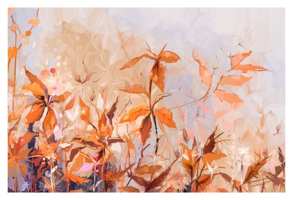 Obraz - Maľované kvety (90x60 cm)