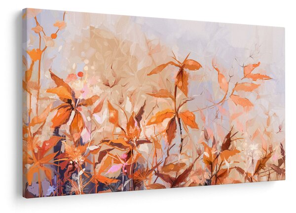 Obraz - Maľované kvety (90x60 cm)