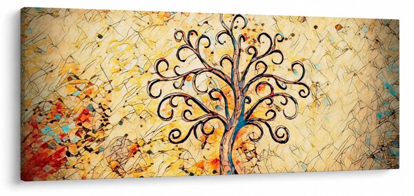 Obraz - Mozaikový strom života (120x50 cm)