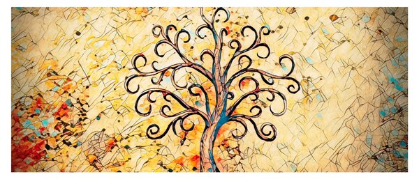 Obraz - Mozaikový strom života (120x50 cm)