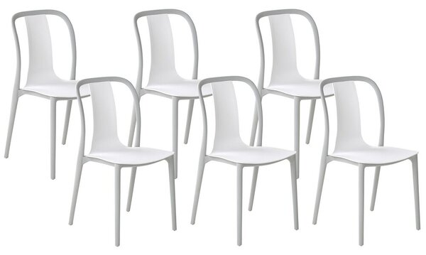 Set 6 ks. záhradných stoličiek Sau (biela). Akcia -12%. Vlastná spoľahlivá doprava až k Vám domov. 1035757