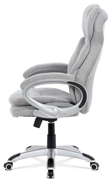Autronic Pohodlná KANCELÁRSKA STOLIČKA - šedostrieborná - 67 x 115-124 x 74 cm