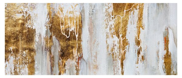 Obraz - Abstrakcia so zlatou (120x50 cm)