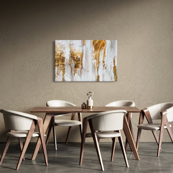 Obraz - Abstrakcia so zlatou (90x60 cm)