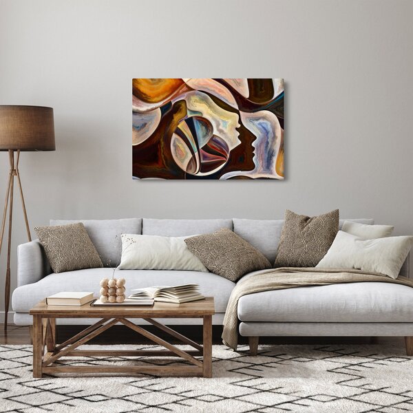 Obraz - Abstrakcia hláv (90x60 cm)