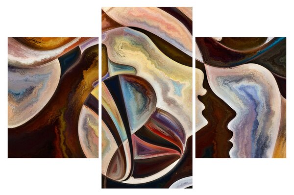 Obraz - Abstrakcia hláv (90x60 cm)