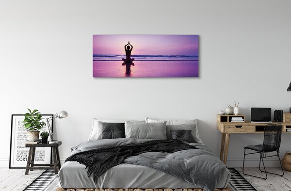 Obraz canvas Žena mora Yoga 120x60 cm