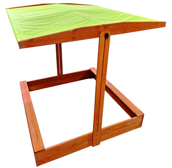 Producent niezdefiniowany Drevené pieskovisko 120 x 120 cm so strechou, uzatvárateľné SP0838