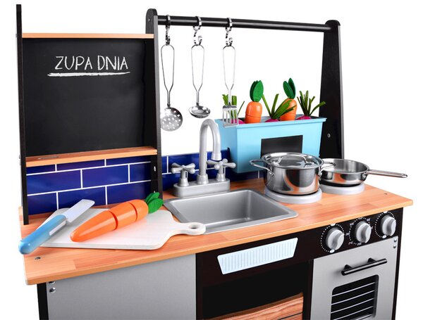 JOKOMISIADA Loft drevená detská kuchynka s chladničkou ZA4129