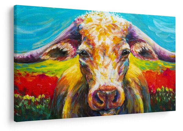 Obraz - Maľovaná krava (90x60 cm)