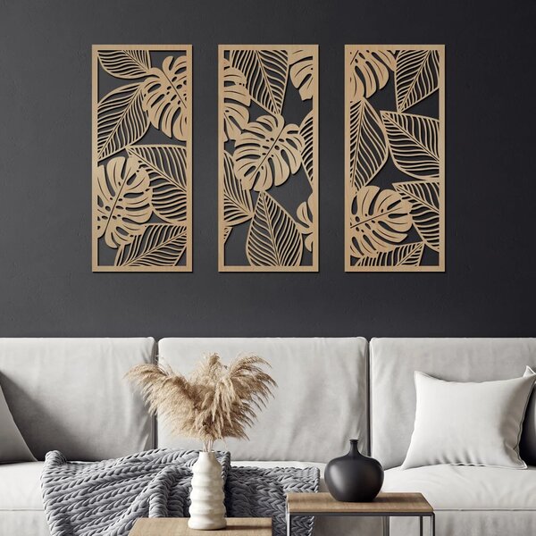 Karlsdesign.sk - Drevený obraz na stenu - Monstera - 69x50