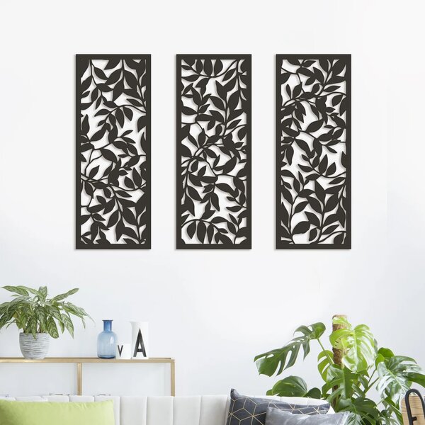 Karlsdesign.sk - Drevený obraz na stenu - Botanic - ANTRACIT 0164