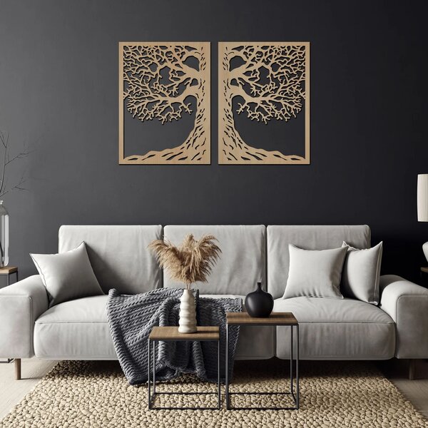 Karlsdesign.sk - Drevený obraz na stenu - Tree OL - ANTRACIT 0164