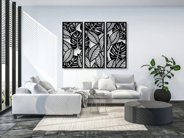 Karlsdesign.sk - Drevený obraz na stenu - Tropical monstera - 75x57