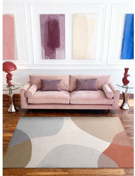 Béžový ručne tkaný vlnený koberec 120x170 cm Hackney Clarissa – Ted Baker