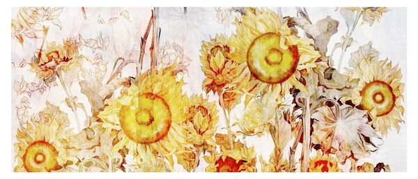 Obraz - Slnečnica, maľba (120x50 cm)