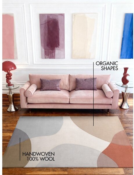 Béžový ručne tkaný vlnený koberec 120x170 cm Hackney Clarissa – Ted Baker
